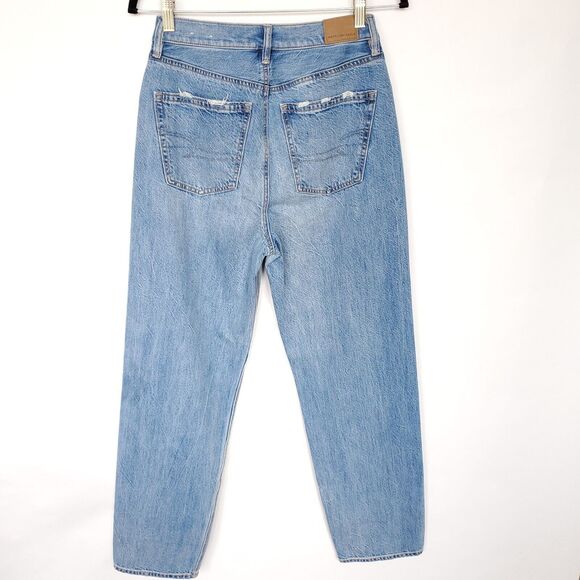 AE AMERICAN EAGLE Women's Size 4R Super High-Waisted Baggy Wide-Leg Jeans Trendy - Picture 9 of 16